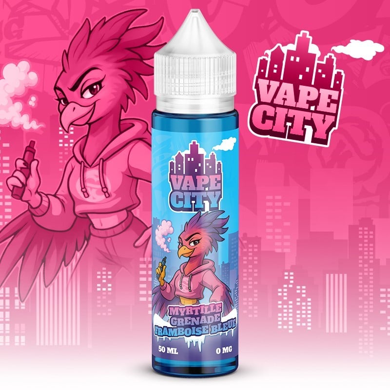 MYRTILLE-GRENADE-FRAMBOISE BLEUE - VAPE CITY 50ML
