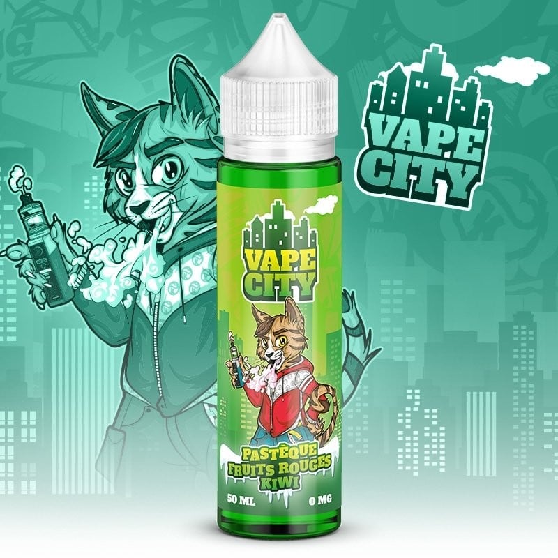 PASTÈQUE-FRUITS ROUGES-KIWI - VAPE CITY 50ML